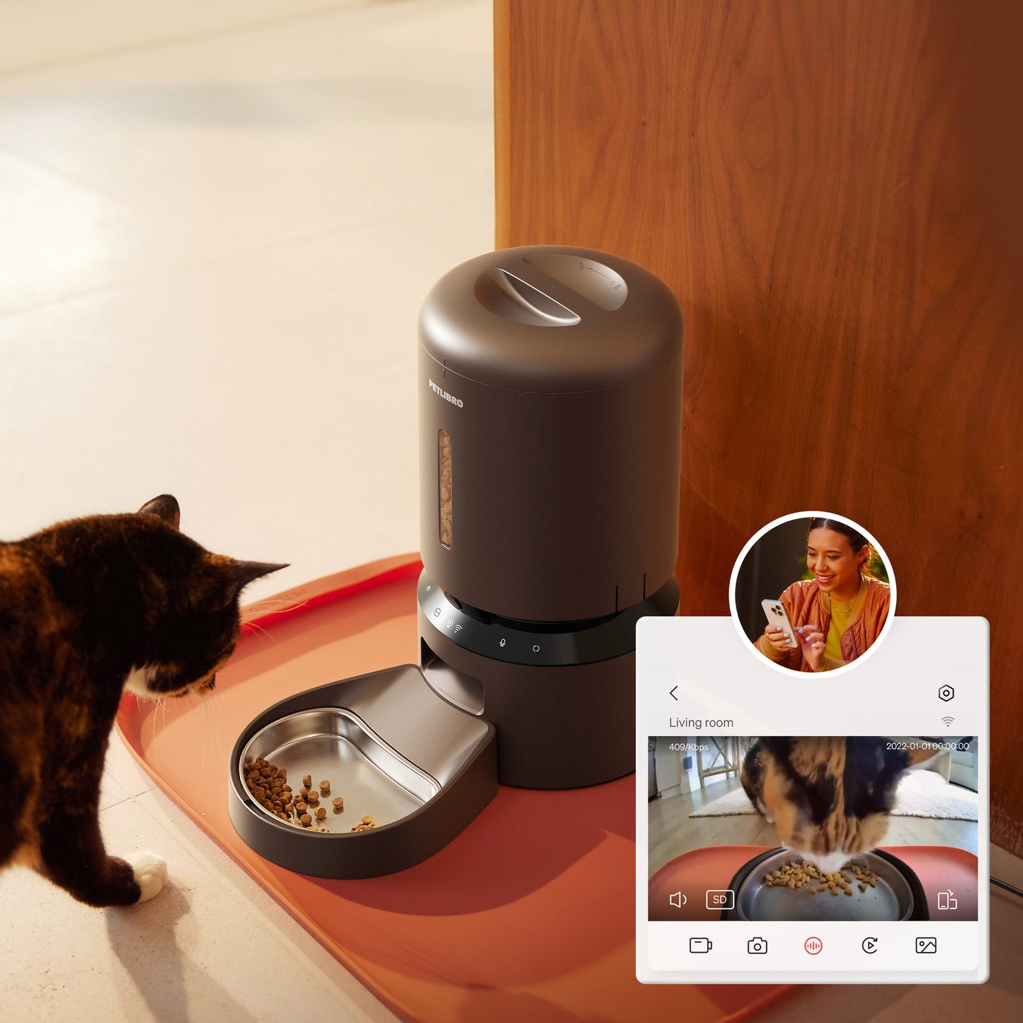 Petlibro Automatic Camera Feeder with 12-Pack Desiccant Bags Bundle